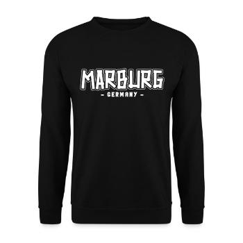 Marburgerin Marburger Marburg - Unisex Pullover - Schwarz - Vorne - Alina (178cm) & Michal (187cm)
