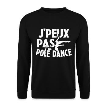 Je Peux Pas J'ai Pole Dance - Sweat-shirt Unisexe - noir - Devant - Alina (178cm) & Michal (187cm)