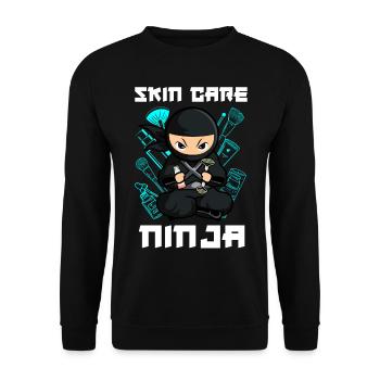 Cute Esthetician Skincare - Unisex Pullover - Schwarz - Vorne - Alina (178cm) & Michal (187cm)