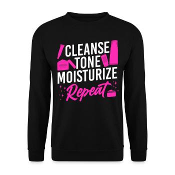 Cute Licensed Esthetician Skincare - Unisex Sweatshirt - black - Front - Alina (178cm) & Michal (187cm)