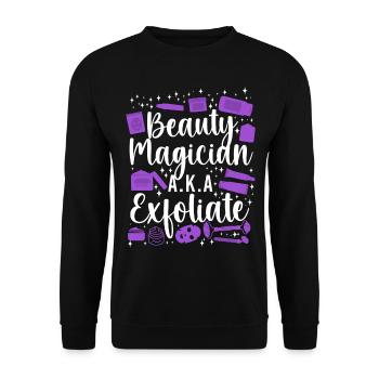 Soins de la peau d’esthéticienne agréée mignonne - Sweat-shirt Unisexe - noir - Devant - Alina (178cm) & Michal (187cm)