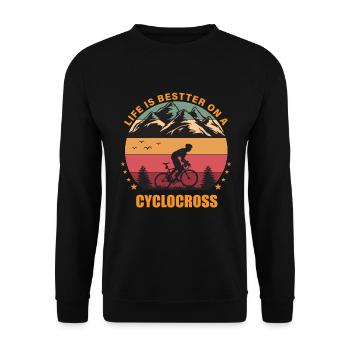 Cyclocross - Unisex Sweatshirt - black - Front - Alina (178cm) & Michal (187cm)