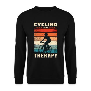 Road Bike Road Cyclist Cycling Cycling Race - Unisex Sweatshirt - black - Front - Alina (178cm) & Michal (187cm)