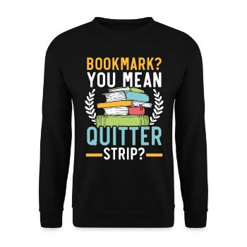 Reading is a ticket to the adventure of reading a book - Unisex Sweatshirt - black - Front - Alina (178cm) & Michal (187cm)