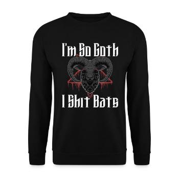 Satan Beelzebub Devil Gothic Pentagram Mystical - Unisex Sweatshirt - black - Front - Alina (178cm) & Michal (187cm)