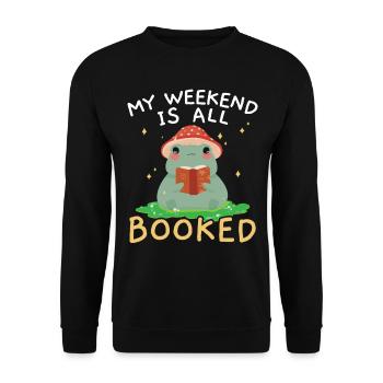 The book was better reading books book reading - Unisex Sweatshirt - black - Front - Alina (178cm) & Michal (187cm)