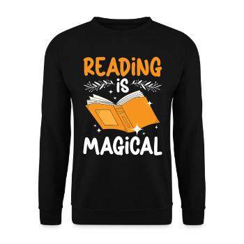 Ein Buch, das es wert ist, verboten zu werden, ist - Unisex Pullover - Schwarz - Vorne - Alina (178cm) & Michal (187cm)