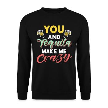 Tequila Alkohol Mexikanisch Mexiko Latino - Unisex Pullover - Schwarz - Vorne - Alina (178cm) & Michal (187cm)