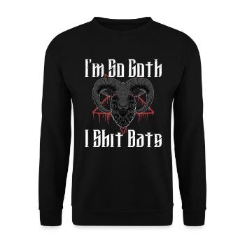 Satan Beelzebub Devil Gothic Pentagram Mystical - Unisex Sweatshirt - black - Front - Alina (178cm) & Michal (187cm)