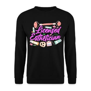 Soins de la peau d’esthéticienne agréée mignonne - Sweat-shirt Unisexe - noir - Devant - Alina (178cm) & Michal (187cm)