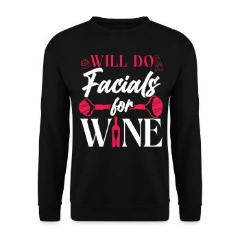 Cute Esthetician Skincare - Unisex Sweatshirt - black - Front - Alina (178cm) & Michal (187cm)