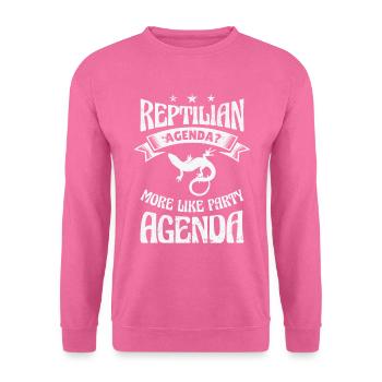 Lézard-Reptile-Agenda-Théorie du complot - Sweat-shirt Unisexe - rose - Devant