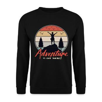 Randonnée Rétro Randonnée Randonnée Randonnée Montagne Randonneurs - Sweat-shirt Unisexe - noir - Devant - Alina (178cm) & Michal (187cm)