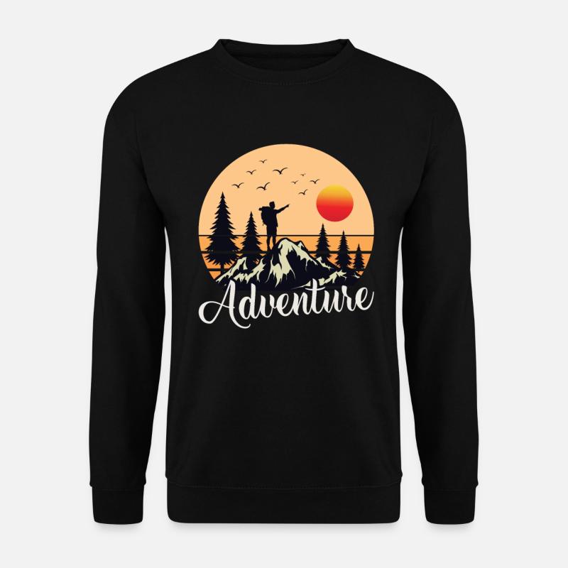Bergsteigen Bergsteiger Wandern Wanderer - Unisex Pullover - Schwarz