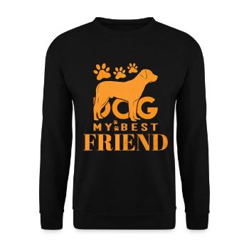 Dog My Best Friend - Unisex Sweatshirt - black - Front - Alina (178cm) & Michal (187cm)