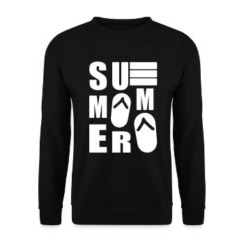Sommer - Unisex Pullover - Schwarz - Vorne - Alina (178cm) & Michal (187cm)