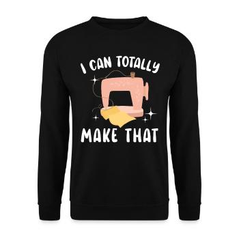 Crochet and sewing: I can do that too - Unisex Sweatshirt - black - Front - Alina (178cm) & Michal (187cm)