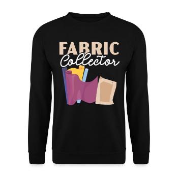 Collecteur de tissus, matelassage, crochet, couture - Sweat-shirt Unisexe - noir - Devant - Alina (178cm) & Michal (187cm)