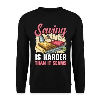 La couture est plus difficile qu’il n’y paraît Couture au crochet - Sweat-shirt Unisexe - noir - Devant - Alina (178cm) & Michal (187cm)