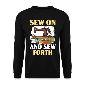 sewing a sewing forward quilting crochet sewing - Unisex Sweatshirt - black - Front - Alina (178cm) & Michal (187cm)