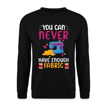 Vous n’avez jamais assez de tissu au crochet couture - Sweat-shirt Unisexe - noir - Devant - Alina (178cm) & Michal (187cm)