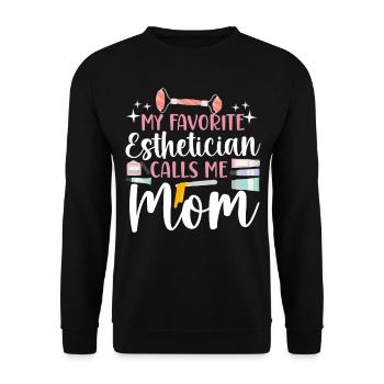 Cute Licensed Esthetician Skincare - Unisex Pullover - Schwarz - Vorne - Alina (178cm) & Michal (187cm)