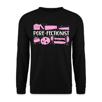 Cute Esthetician Skincare - Unisex Sweatshirt - black - Front - Alina (178cm) & Michal (187cm)