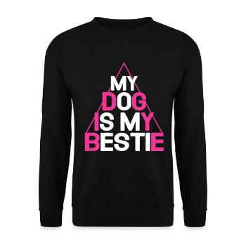 My Dog Is My Bestie - Unisex Sweatshirt - black - Front - Alina (178cm) & Michal (187cm)