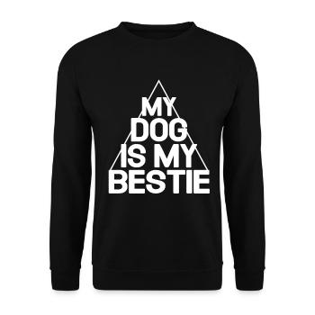 My Dog Is My Bestie - Unisex Sweatshirt - black - Front - Alina (178cm) & Michal (187cm)