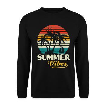 Sailing Sailors Summer Vibes Sailor Gifts - Sweat-shirt Unisexe - noir - Devant - Alina (178cm) & Michal (187cm)