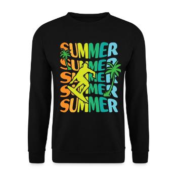 Surf - Sweat-shirt Unisexe - noir - Devant - Alina (178cm) & Michal (187cm)