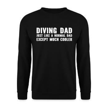 Diver Daddy Diving Underwater Diving Dad - Unisex Sweatshirt - black - Front - Alina (178cm) & Michal (187cm)