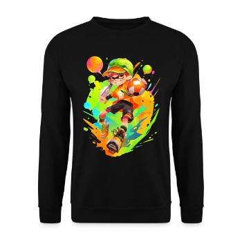 Table de baby-foot de dessin animé cool dans le style de jeu de street art - Sweat-shirt Unisexe - noir - Devant - Alina (178cm) & Michal (187cm)
