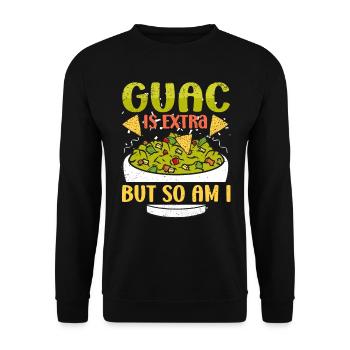 Avocado Guacamole Mexikanisch Mexiko Latino - Unisex Pullover - Schwarz - Vorne - Alina (178cm) & Michal (187cm)