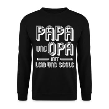 Ich Habe Den Besten Job Ich Bin Papa Und Opa - Unisex Pullover - Schwarz - Vorne - Alina (178cm) & Michal (187cm)