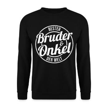 Eine Bruder Eine Onkel Eine Legende - Unisex Pullover - Schwarz - Vorne - Alina (178cm) & Michal (187cm)