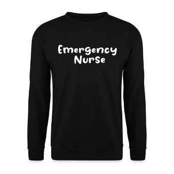 Nurse Nursing - Emergency Nurse - Unisex Sweatshirt - black - Front - Alina (178cm) & Michal (187cm)