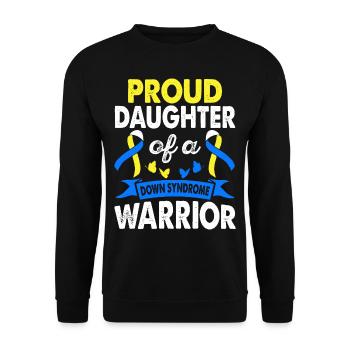 Daughter of Down syndrome warrior consciousness - Unisex Sweatshirt - black - Front - Alina (178cm) & Michal (187cm)