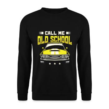 Muscle Car Enthusiast Car Guy Classic Cars Lover - Unisex Sweatshirt - black - Front - Alina (178cm) & Michal (187cm)