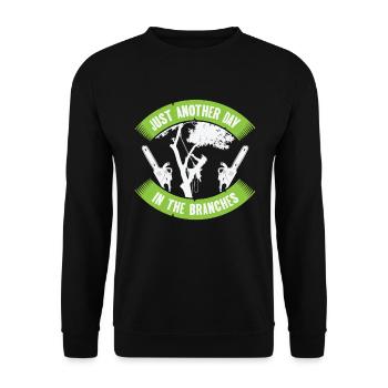 Arborist Tree Cutter Chainsaw Lumberjack - Unisex Sweatshirt - black - Front - Alina (178cm) & Michal (187cm)