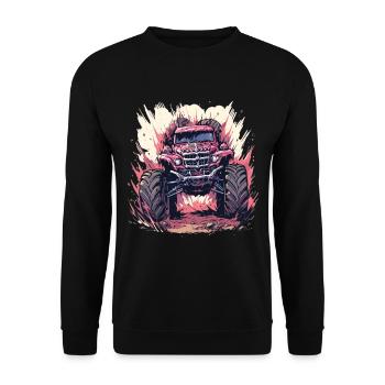 Monster truck - Unisex Sweatshirt - black - Front - Alina (178cm) & Michal (187cm)