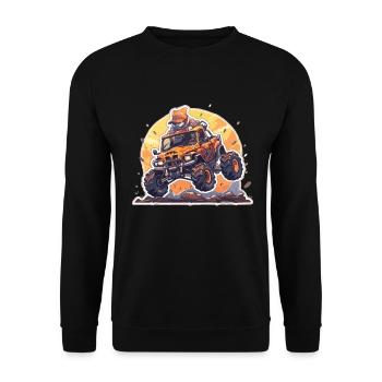 Monster truck - Unisex Sweatshirt - black - Front - Alina (178cm) & Michal (187cm)