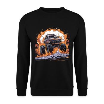 Monster truck - Unisex Sweatshirt - black - Front - Alina (178cm) & Michal (187cm)