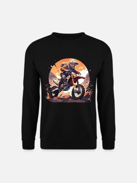 Motocross Dirtbike Motocross Motocross Motorrad - Unisex Pullover - Schwarz