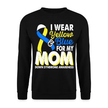 Wear yellow blue for the month of the - Unisex Sweatshirt - black - Front - Alina (178cm) & Michal (187cm)