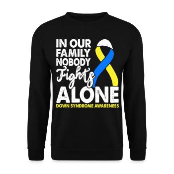No one fights alone against the - Unisex Sweatshirt - black - Front - Alina (178cm) & Michal (187cm)