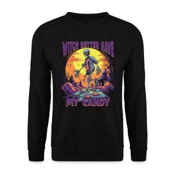 Halloween design for the Halloween party - Unisex Sweatshirt - black - Front - Alina (178cm) & Michal (187cm)