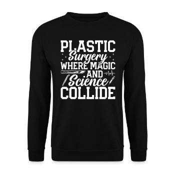 Plastic Surgery Science of Surgery - Unisex Sweatshirt - black - Front - Alina (178cm) & Michal (187cm)