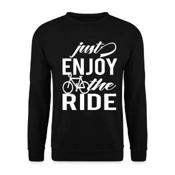 Just Enjoy The Ride Rennrad - Unisex Pullover - Schwarz - Vorne - Alina (178cm) & Michal (187cm)