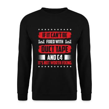 Combat Engineer Engineering Army - Unisex Sweatshirt - black - Front - Alina (178cm) & Michal (187cm)